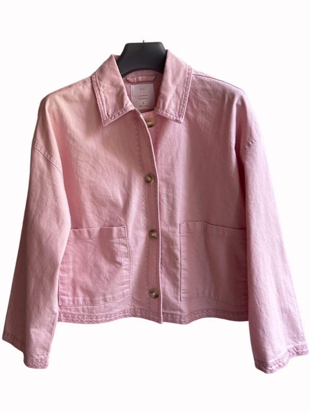 LC Lauren Conrad Pink Cropped Jacket Size Smal